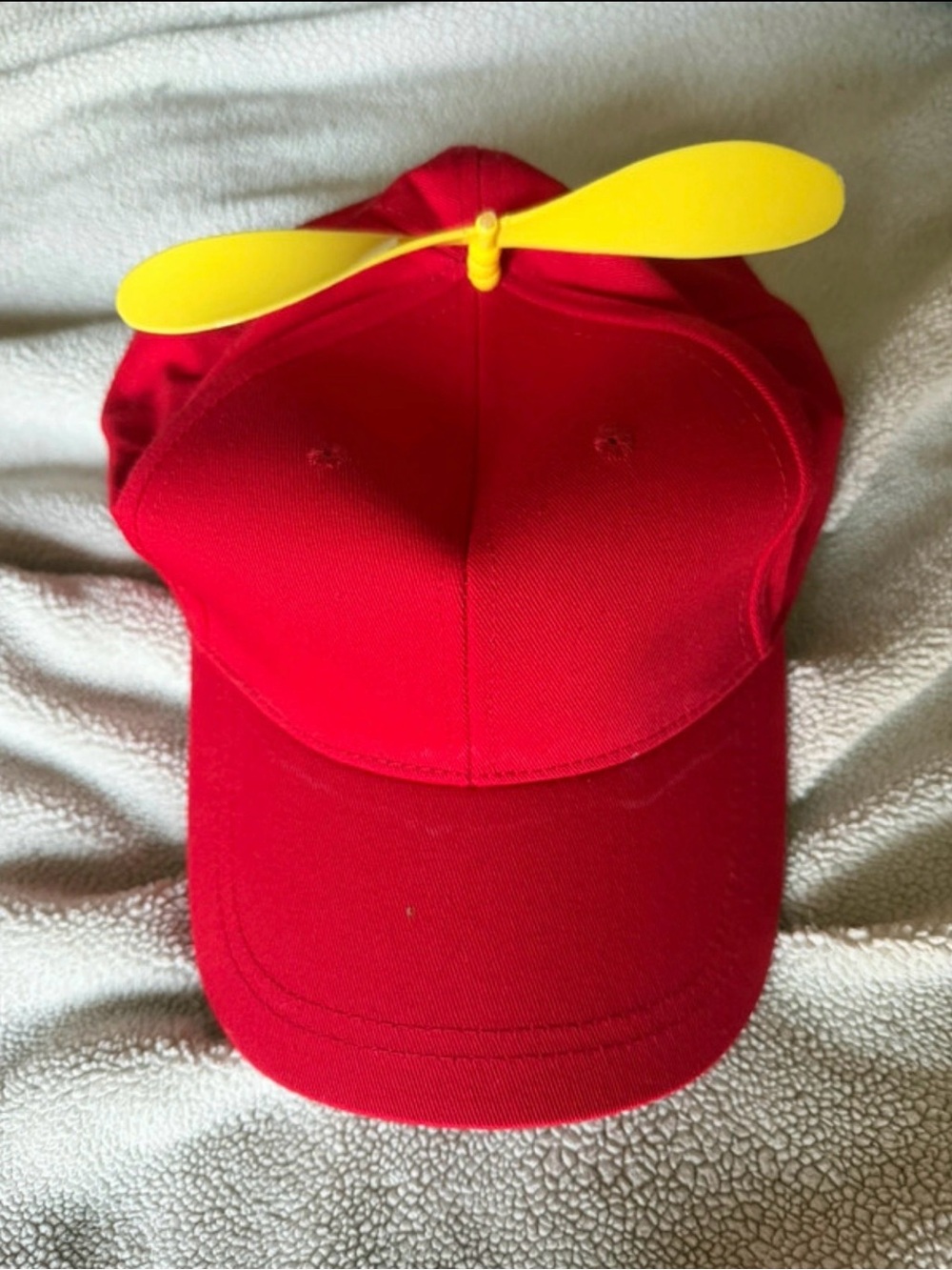 Red Propeller Beanie Cap - Playful Yellow Propeller